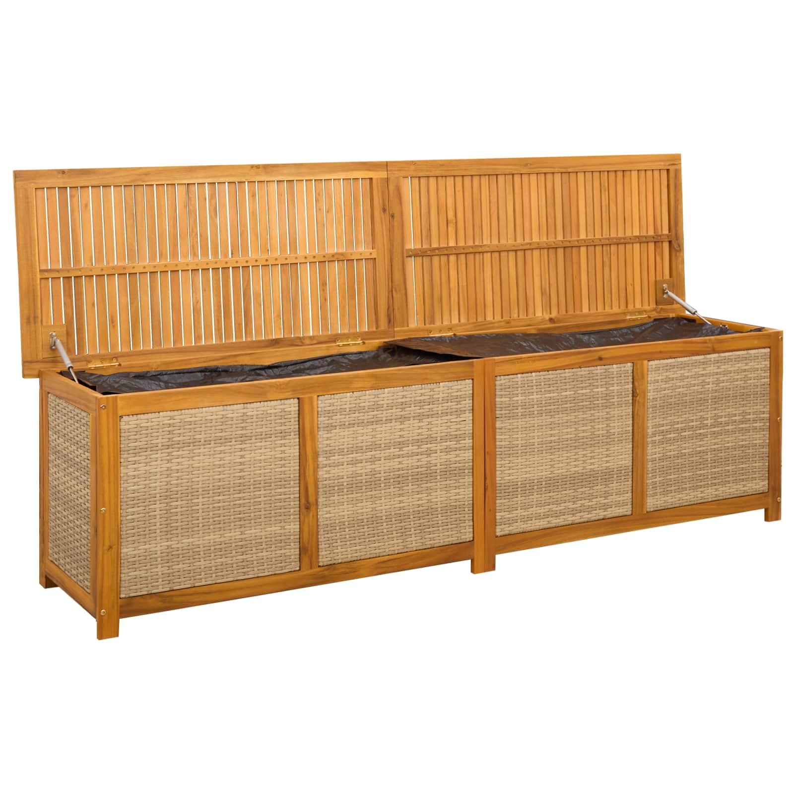 Scatola di Stoccaggio per Giardino 185 L 200 x 50 x 56 cm Beige