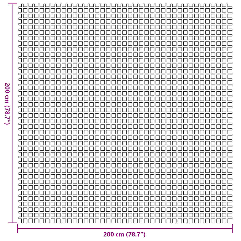 Tappeto da Tenda Antracite 200 x 200 cm Poliestere