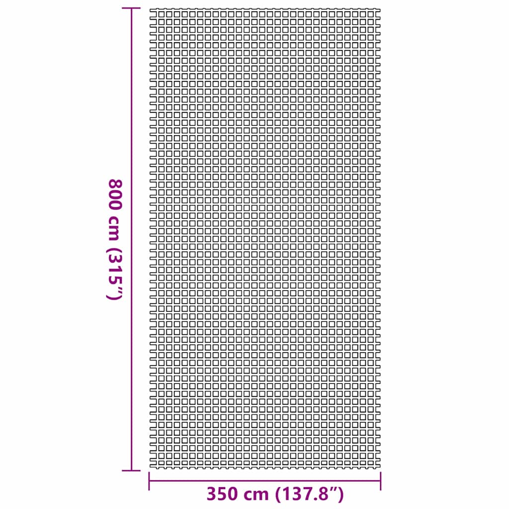 Tappeto da Tenda Antracite 800 x 350 cm Poliestere