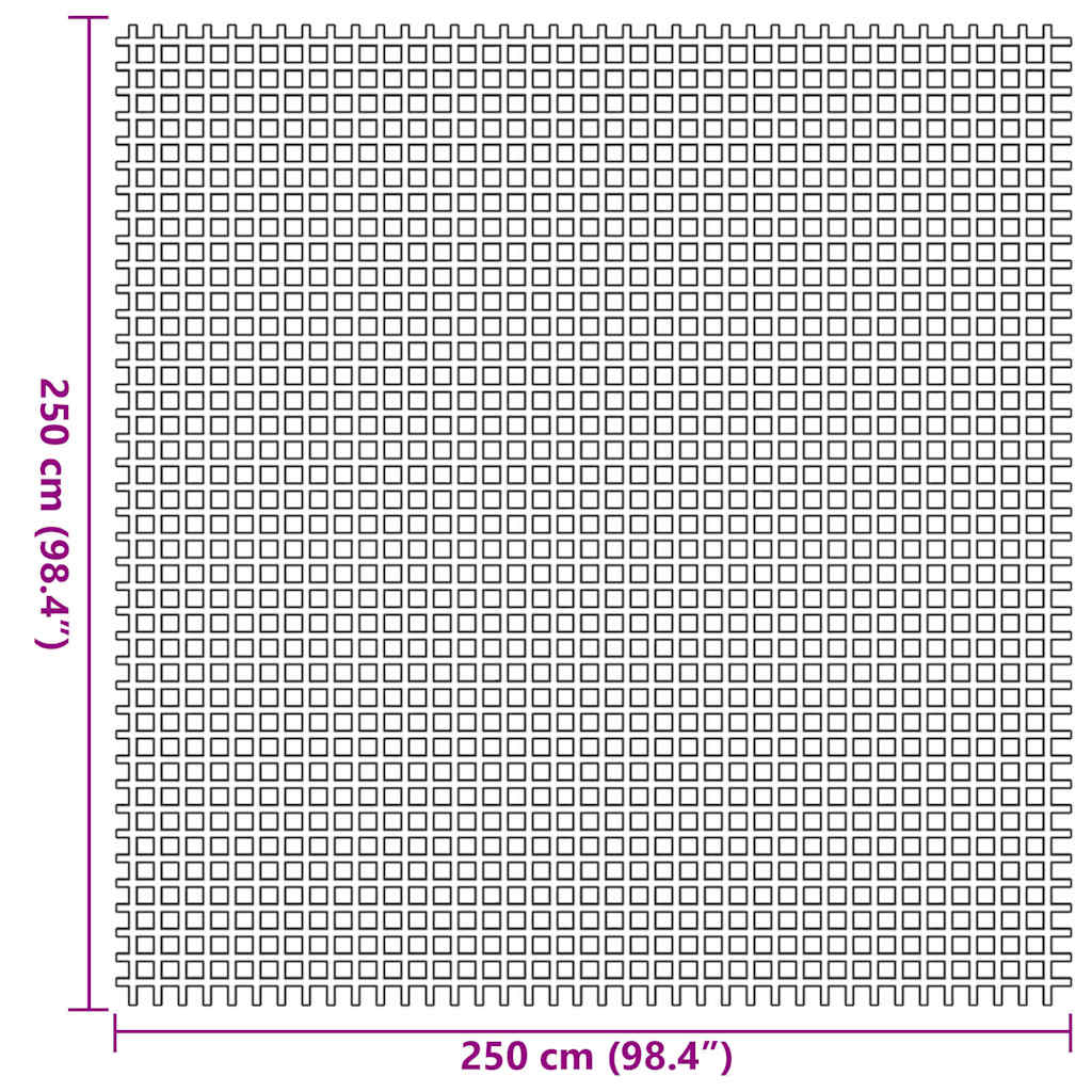 Tappeto da Tenda Verde 250 x 250 cm Poliestere