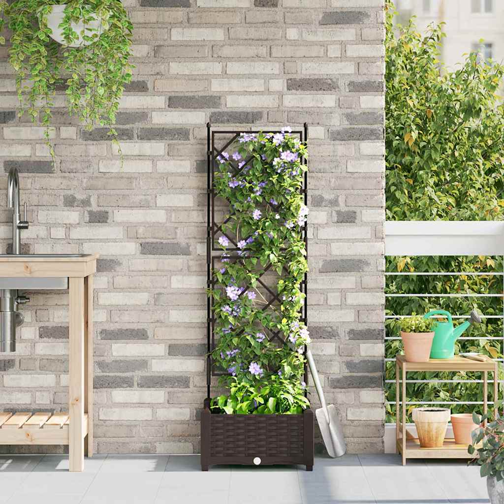 Vaso da giardino Marrone 40 x 40 x 125,5 cm PP