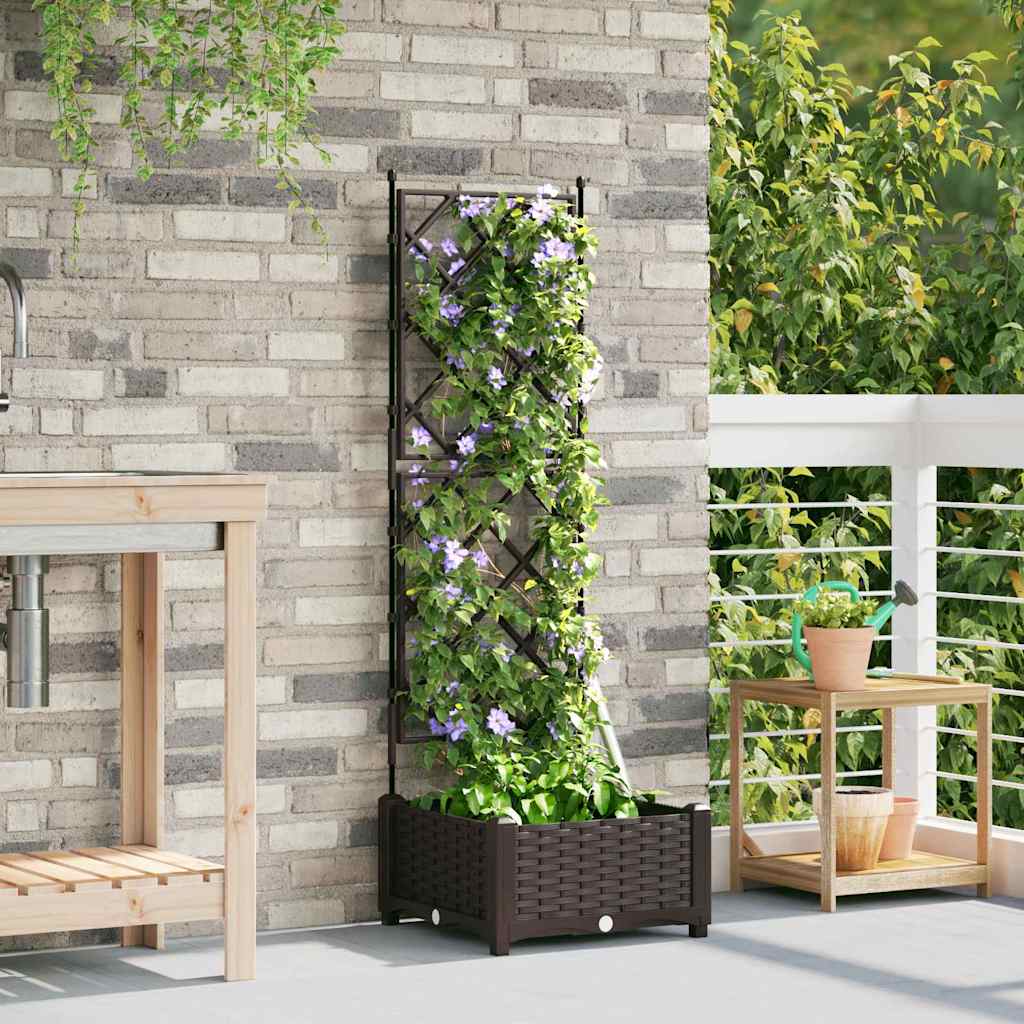 Vaso da giardino Marrone 40 x 40 x 125,5 cm PP