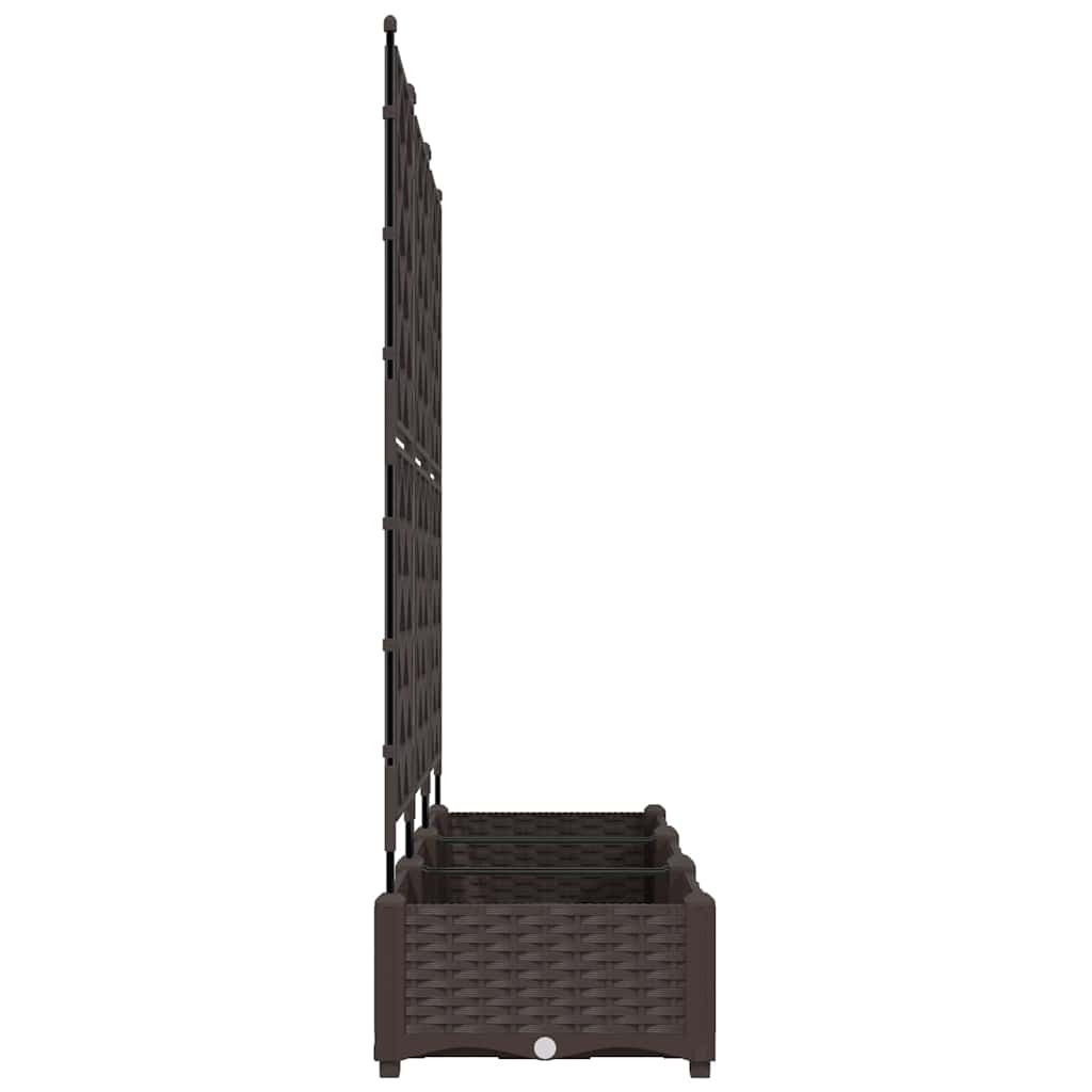 Vaso da giardino 3 pz Marrone 120 x 40 x 125,5 cm PP