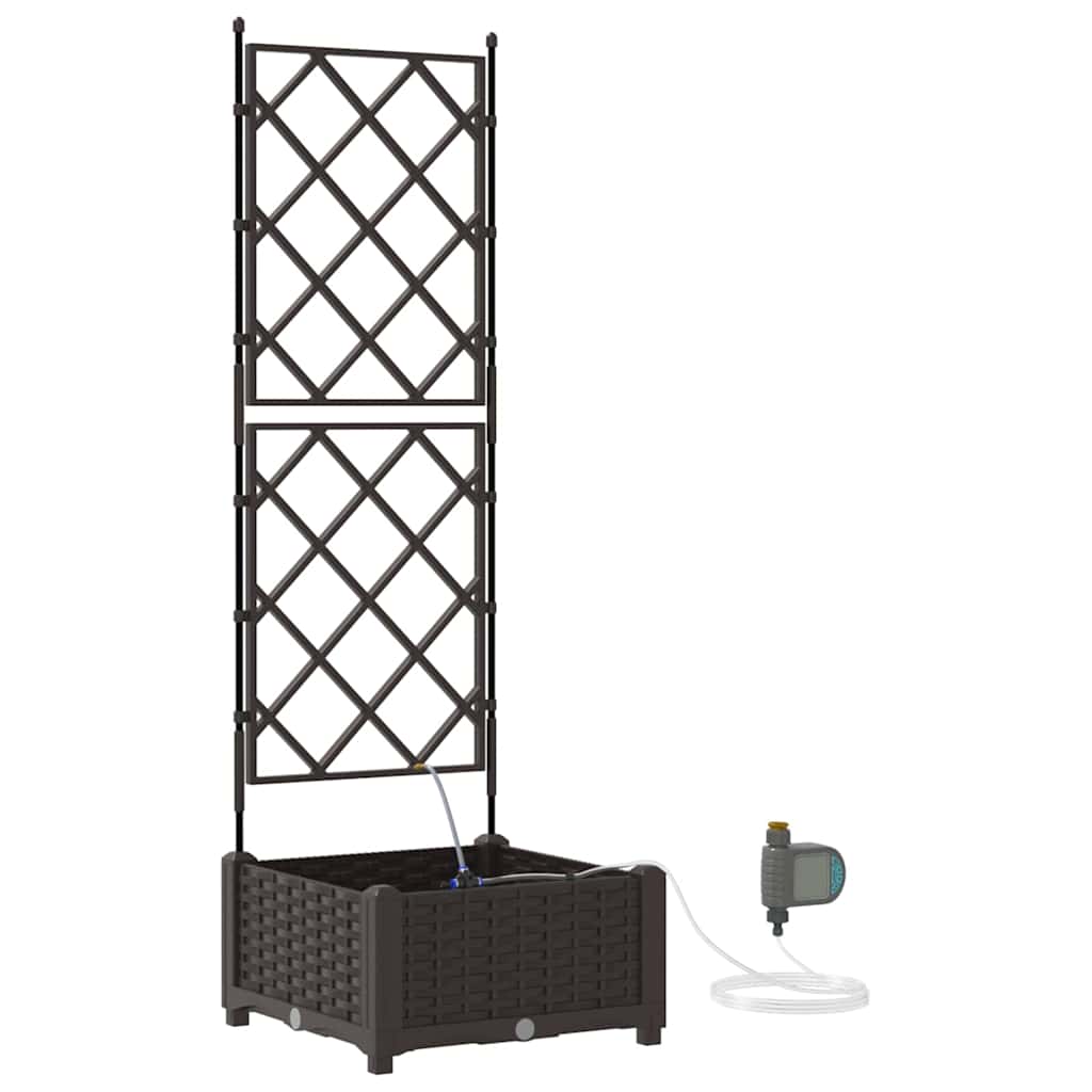 Vaso da giardino Marrone 40 x 40 x 126 cm PP