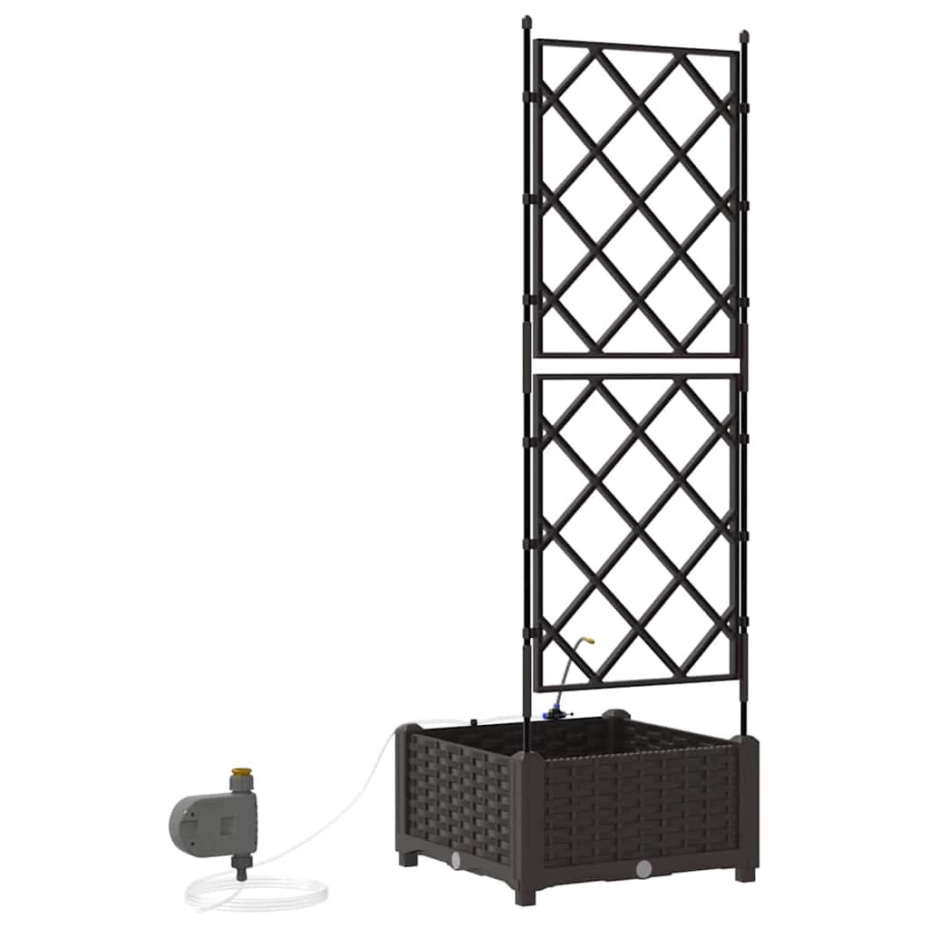 Vaso da giardino Marrone 40 x 40 x 126 cm PP