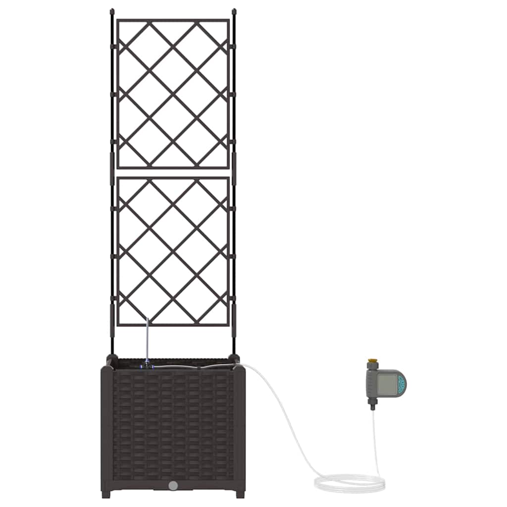 Vaso da giardino Marrone 40 x 40 x 142 cm PP