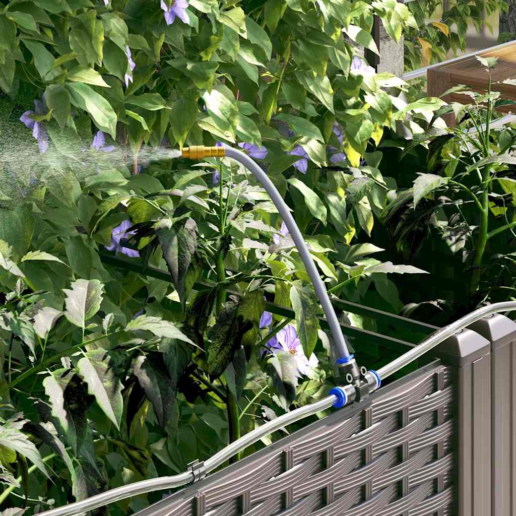 Vaso da giardino 3 pz Marrone 80 x 80 x 142 cm PP