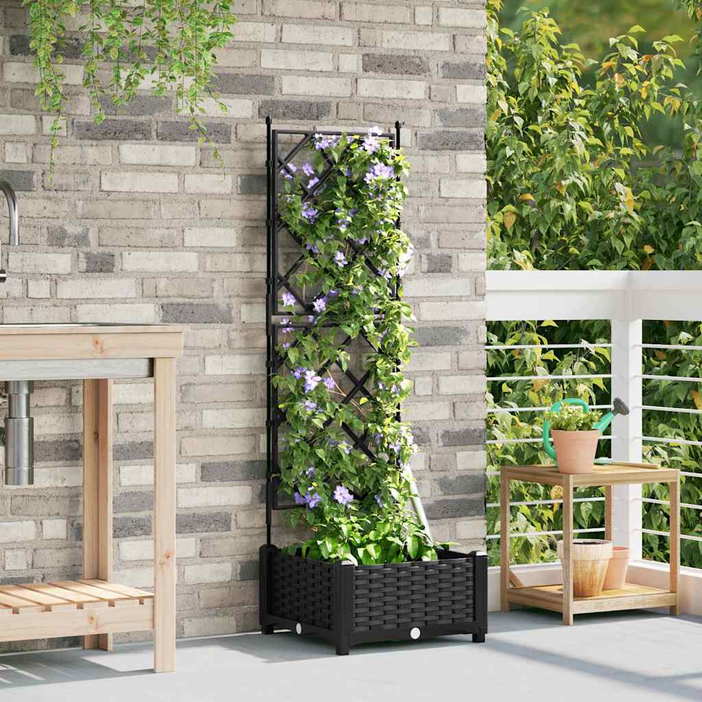 Vaso da giardino Nero 40 x 40 x 125,5 cm PP