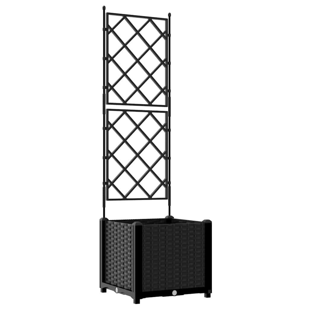 Vaso da giardino Nero 40 x 40 x 143 cm PP