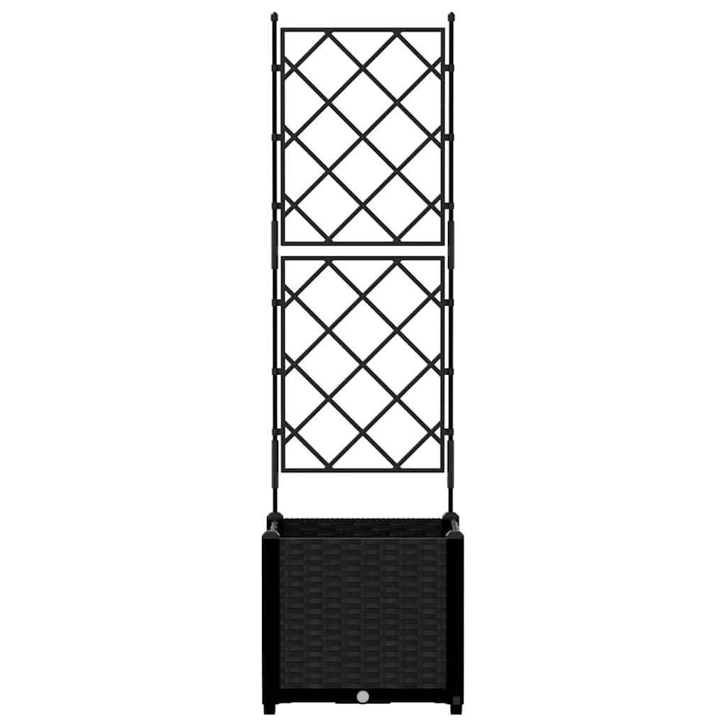 Vaso da giardino Nero 40 x 40 x 143 cm PP
