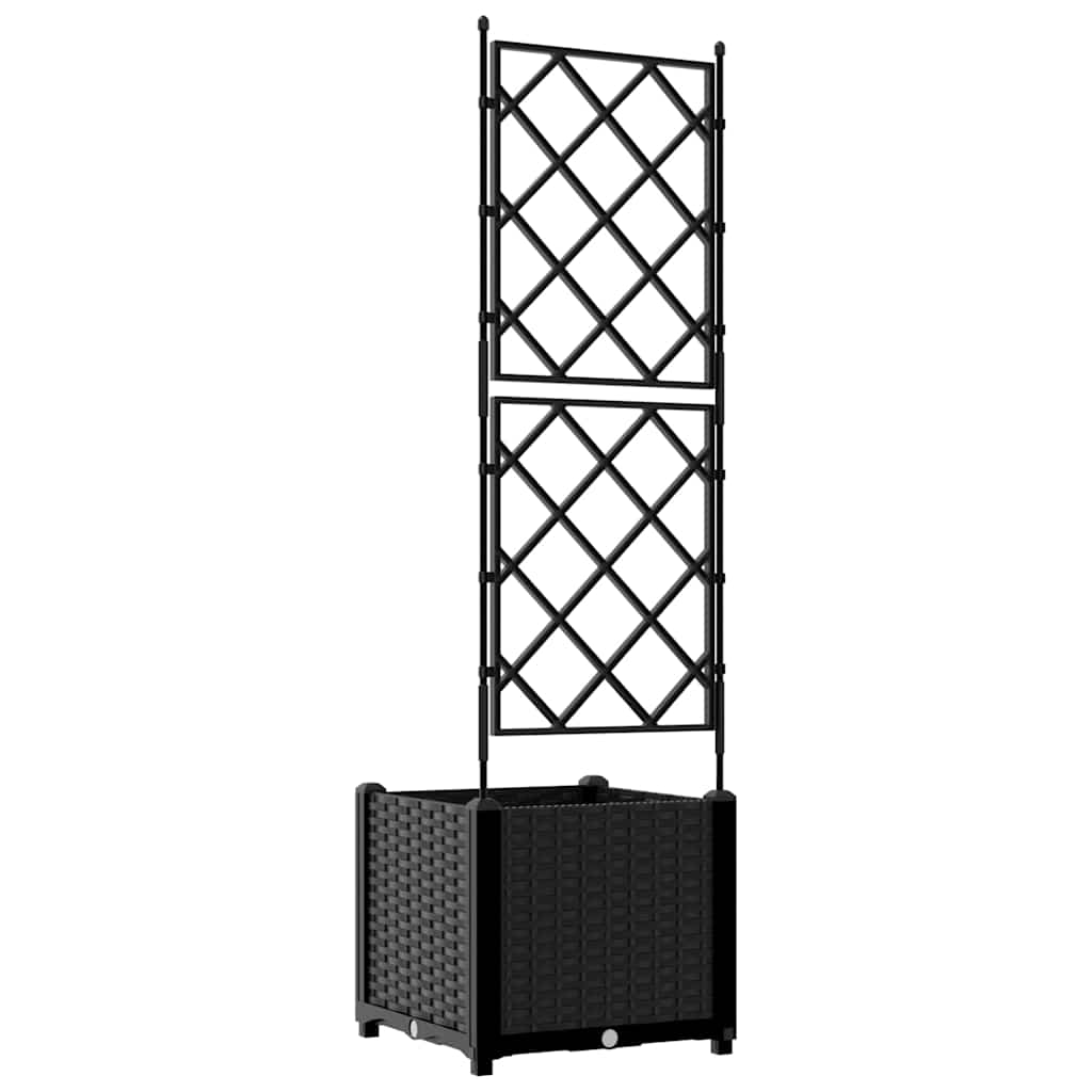 Vaso da giardino Nero 40 x 40 x 143 cm PP