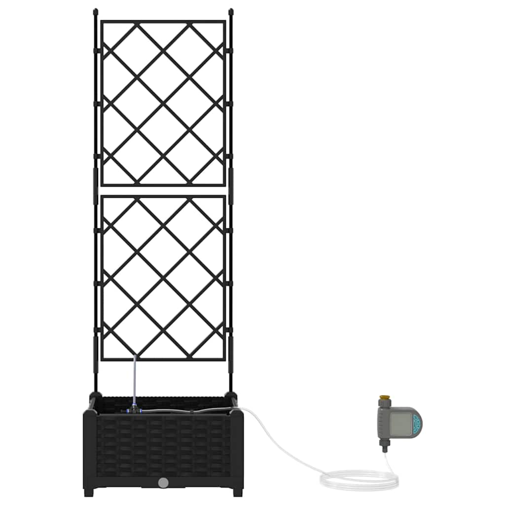 Vaso da giardino Nero 40 x 40 x 126 cm PP