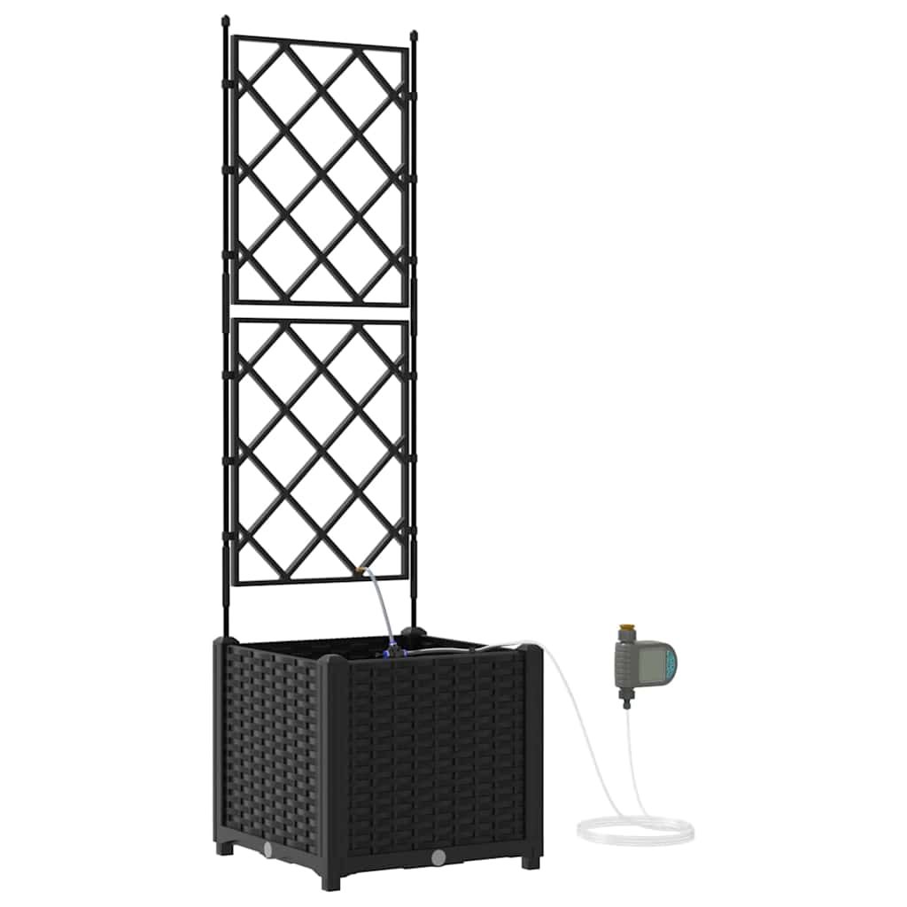 Vaso da giardino Nero 40 x 40 x 142 cm PP