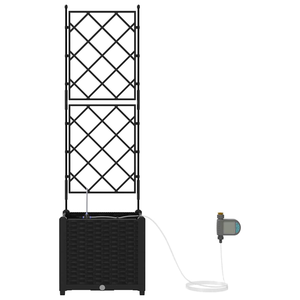 Vaso da giardino Nero 40 x 40 x 142 cm PP