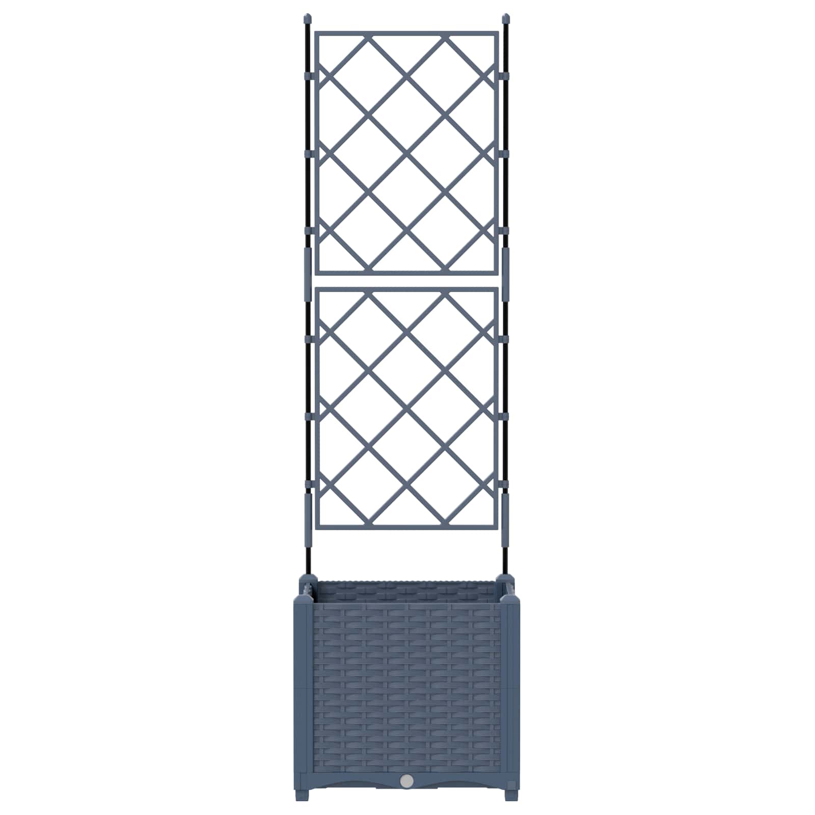 Vaso da giardino Grigio 40 x 40 x 143 cm PP