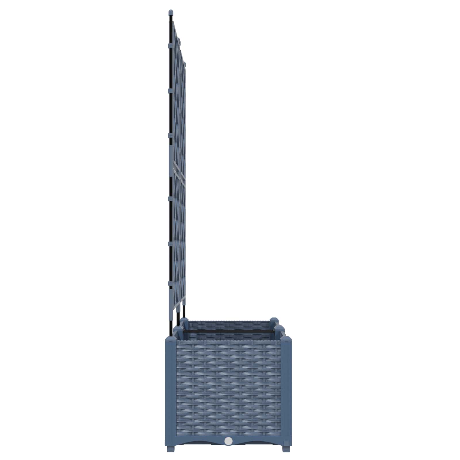 Vaso da giardino 2 pz Grigio 80 x 40 x 143 cm PP