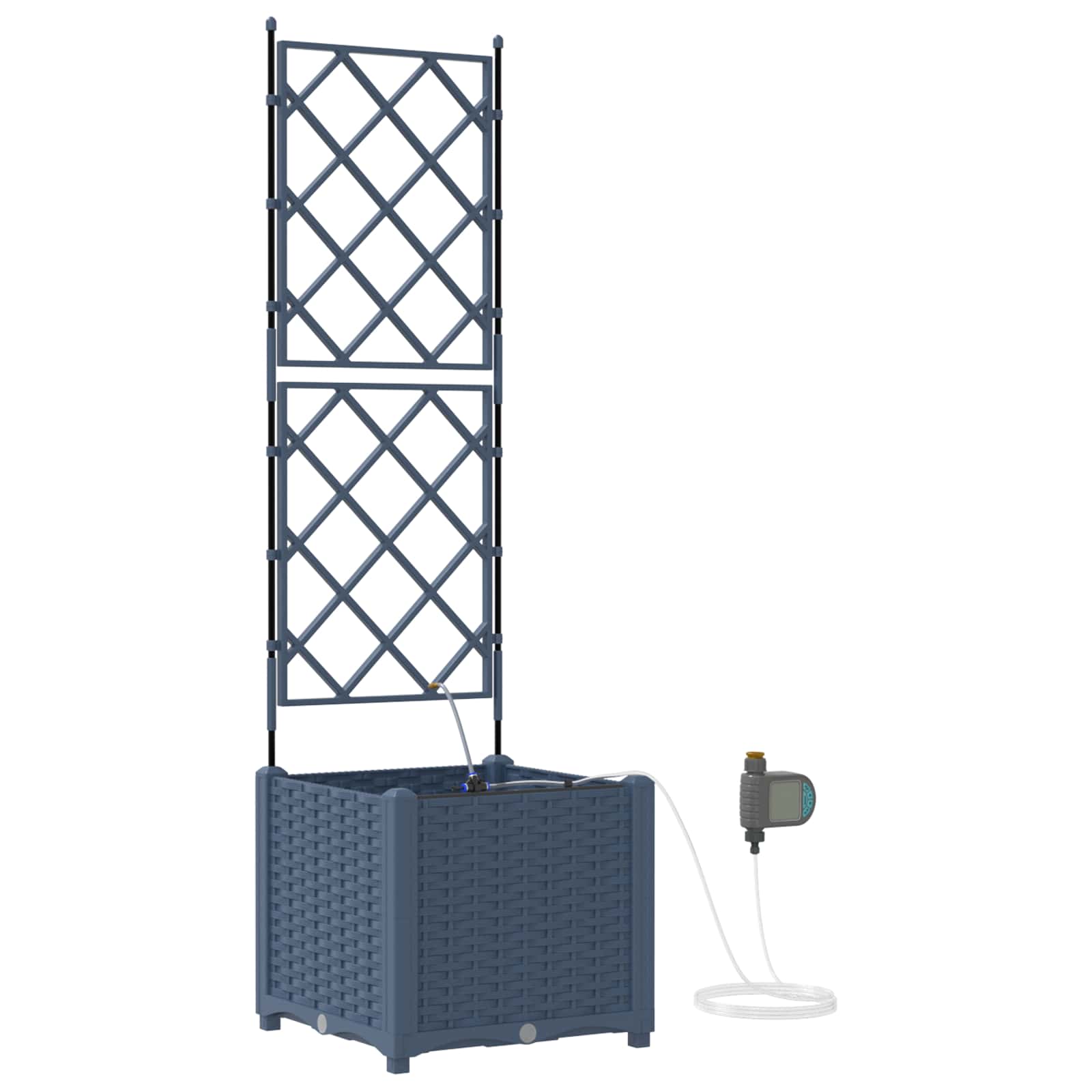 Vaso da giardino Grigio 40 x 40 x 142 cm PP