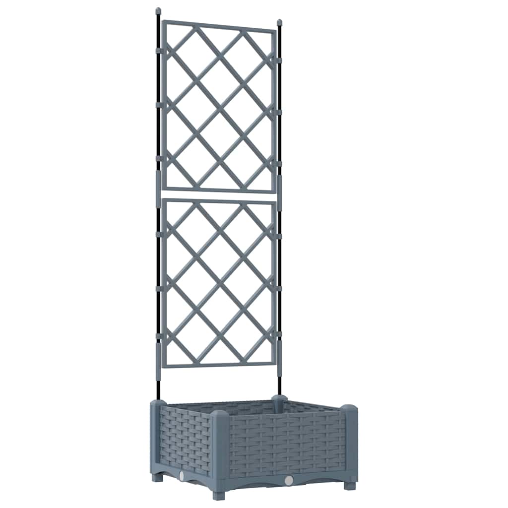 Vaso da giardino Grigio Chiaro 40 x 40 x 125,5 cm PP