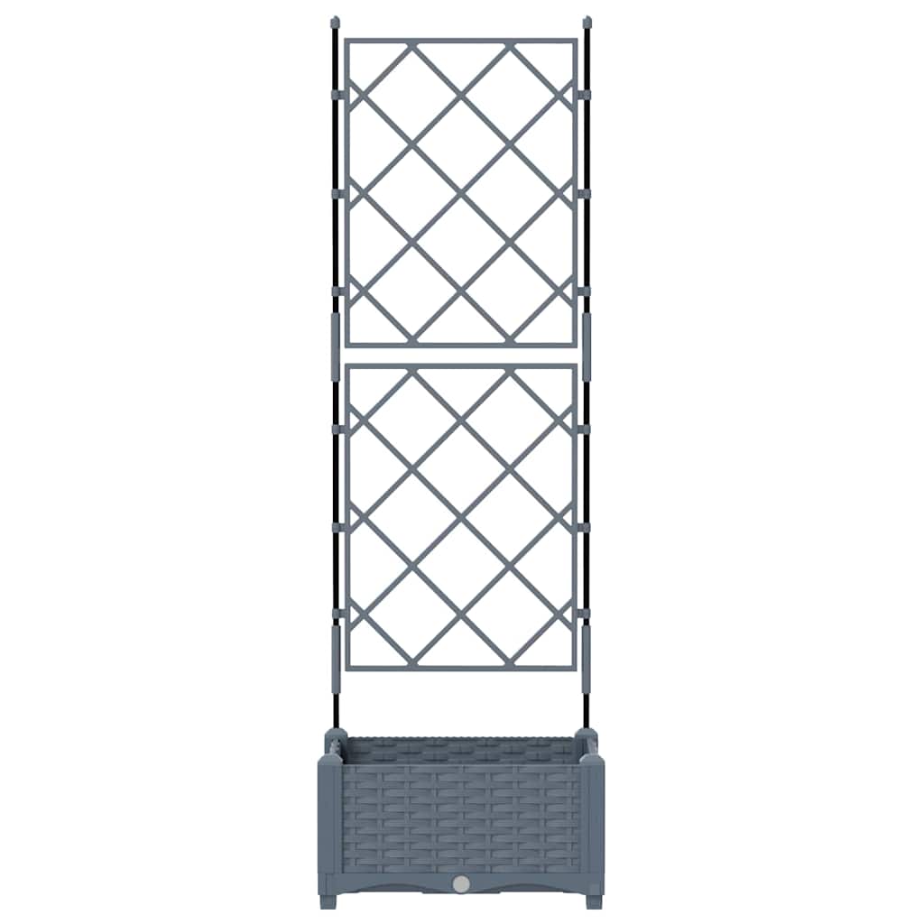 Vaso da giardino Grigio Chiaro 40 x 40 x 125,5 cm PP