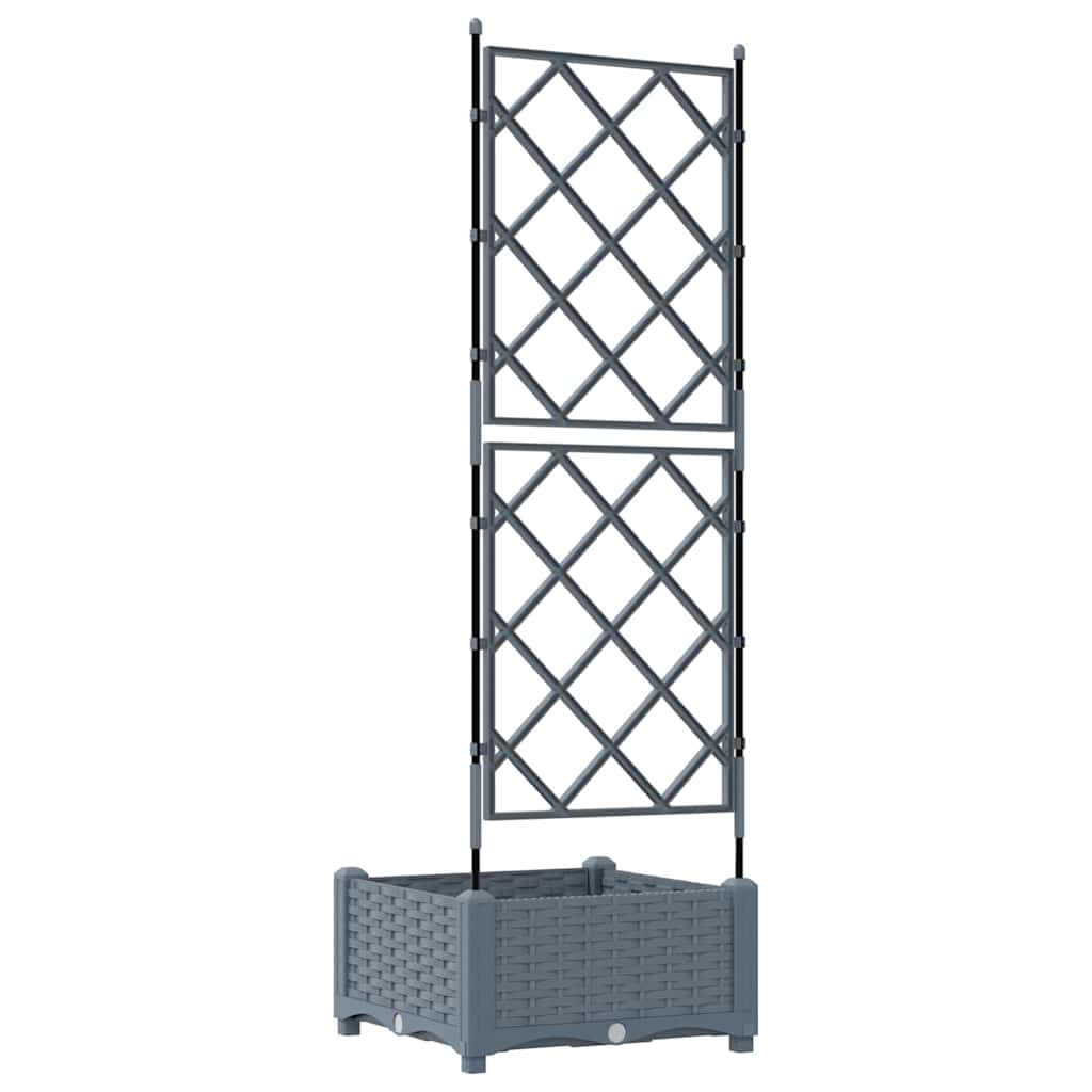Vaso da giardino Grigio Chiaro 40 x 40 x 125,5 cm PP