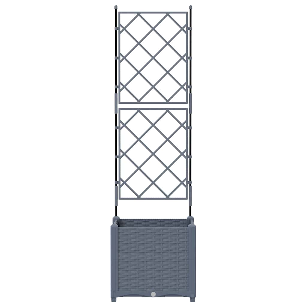 Vaso da giardino Grigio Chiaro 40 x 40 x 143 cm PP