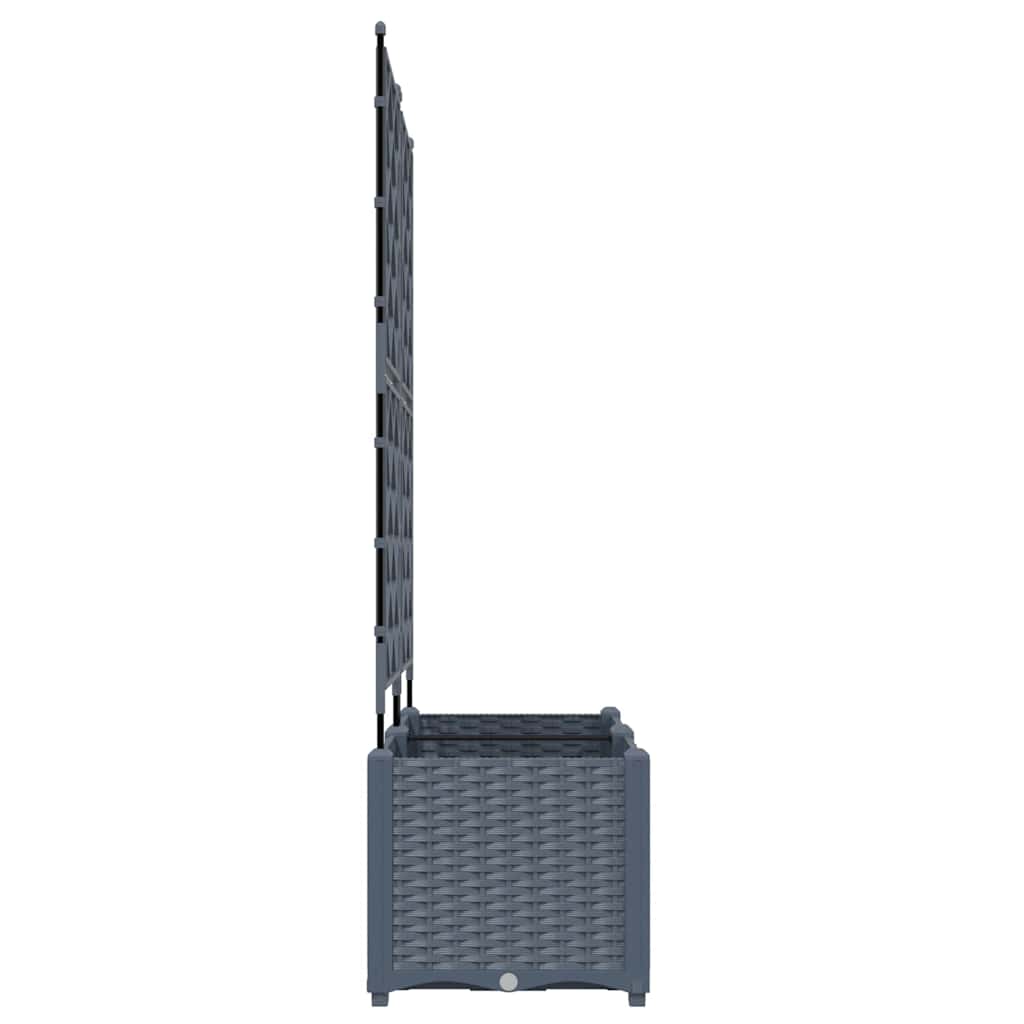 Vaso da giardino 2 pz Grigio Chiaro 80 x 40 x 143 cm PP
