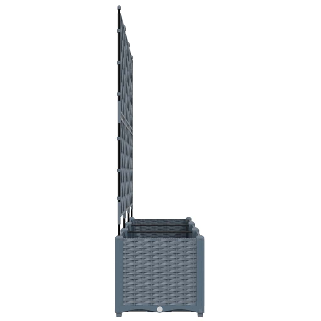 Vaso da giardino 3 pz Grigio Chiaro 120 x 40 x 143 cm PP