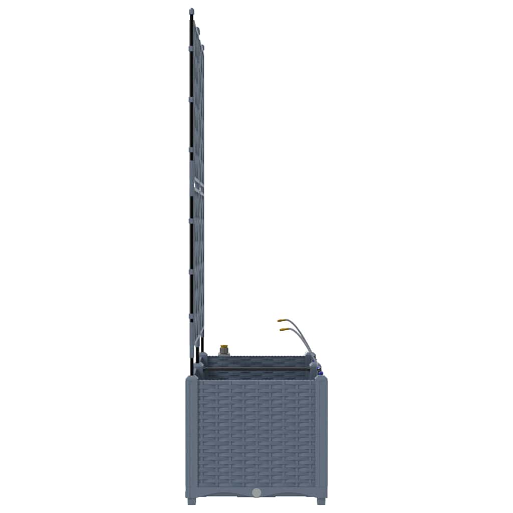 Vaso da giardino 2 pz Grigio Chiaro 80 x 40 x 142 cm PP