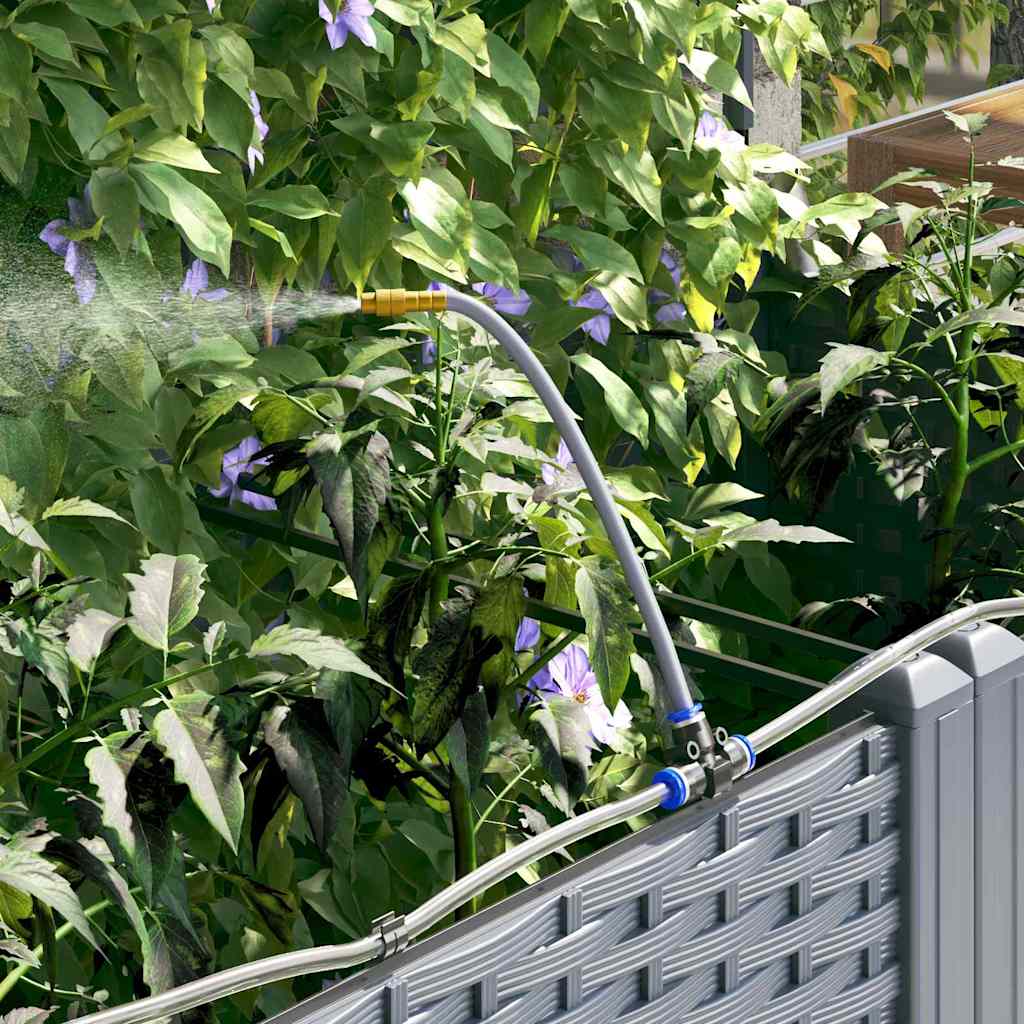 Vaso da giardino 5 pz Grigio Chiaro 120 x 120 x 142 cm PP