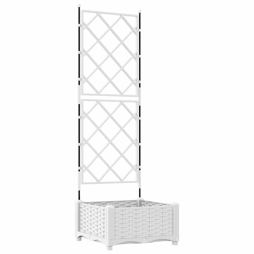 Vaso da giardino Bianco 40 x 40 x 125,5 cm PP