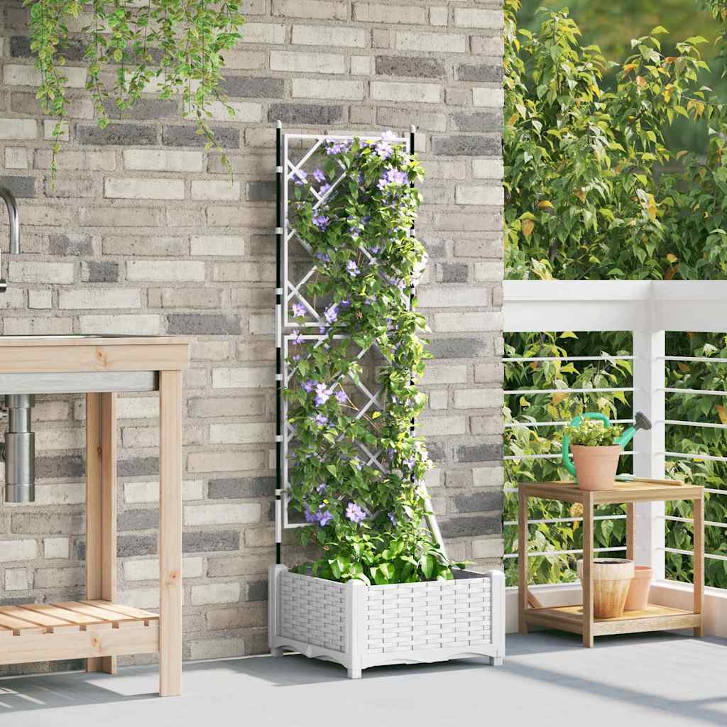 Vaso da giardino Bianco 40 x 40 x 125,5 cm PP