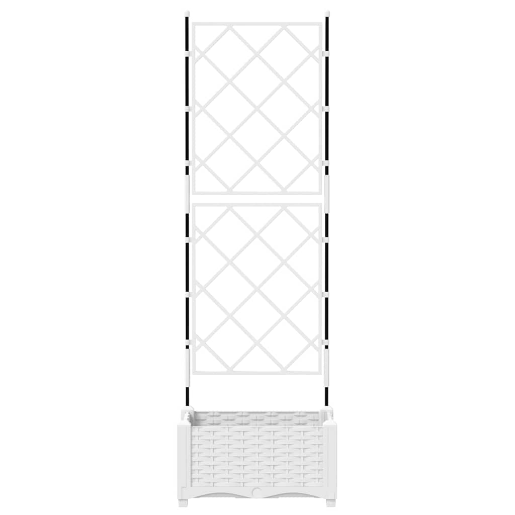 Vaso da giardino Bianco 40 x 40 x 125,5 cm PP