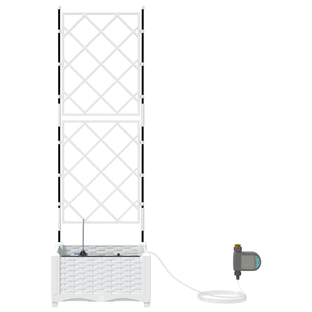 Vaso da giardino Bianco 40 x 40 x 126 cm PP