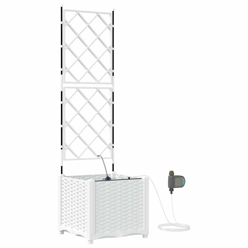 Vaso da giardino Bianco 40 x 40 x 142 cm PP
