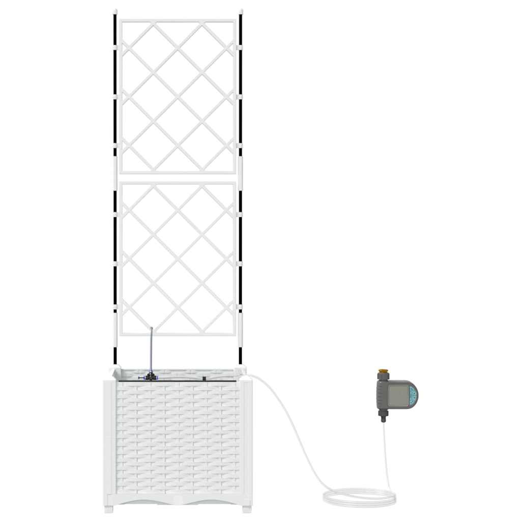 Vaso da giardino Bianco 40 x 40 x 142 cm PP
