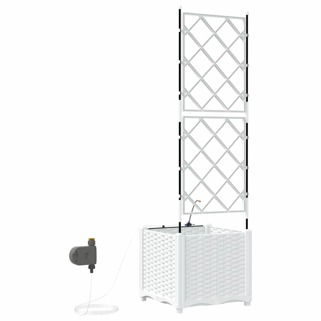 Vaso da giardino Bianco 40 x 40 x 142 cm PP