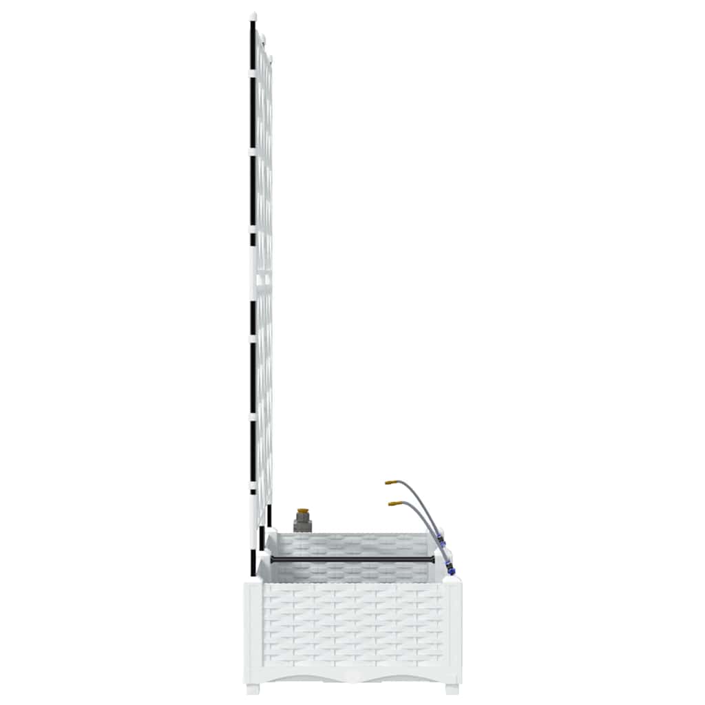 Vaso da giardino 2 pz Bianco 80 x 40 x 126 cm PP