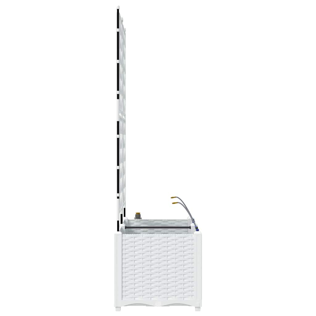 Vaso da giardino 2 pz Bianco 80 x 40 x 142 cm PP