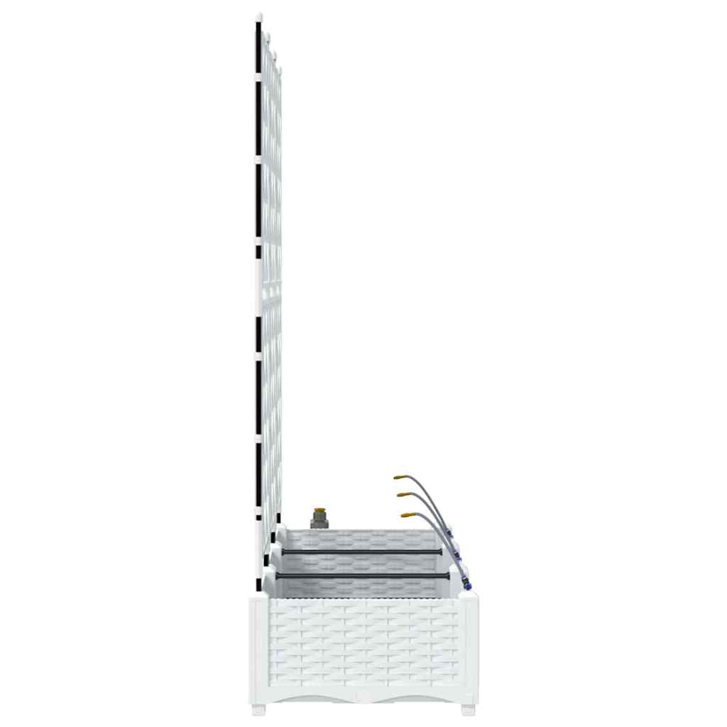 Vaso da giardino 3 pz Bianco 120 x 40 x 126 cm PP