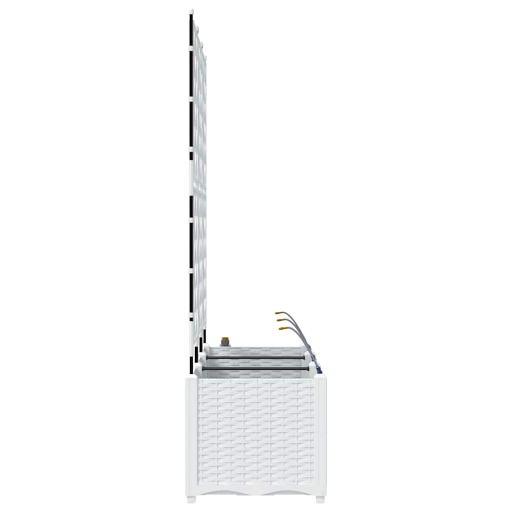 Vaso da giardino 3 pz Bianco 120 x 40 x 142 cm PP