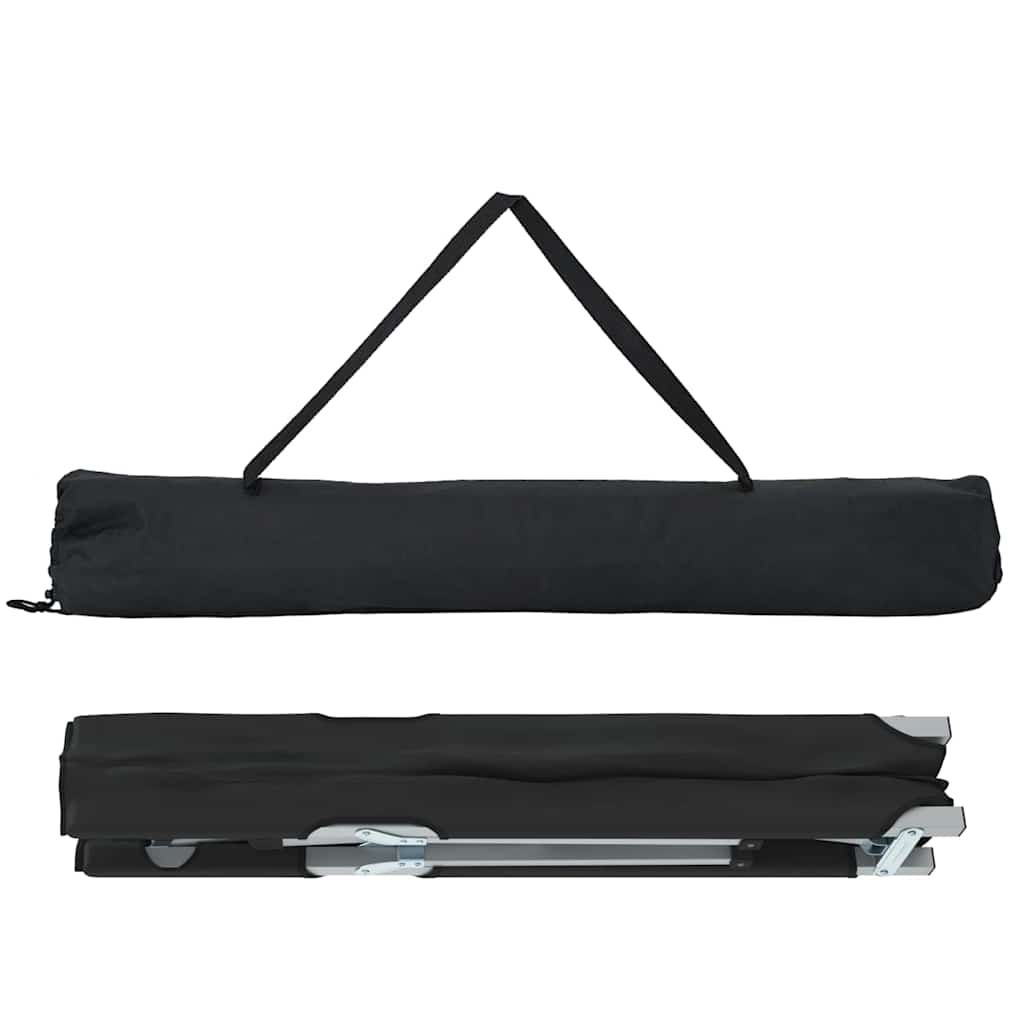Letto da campeggio pieghevole Nero 194 x 62,5 x 42,5 cm