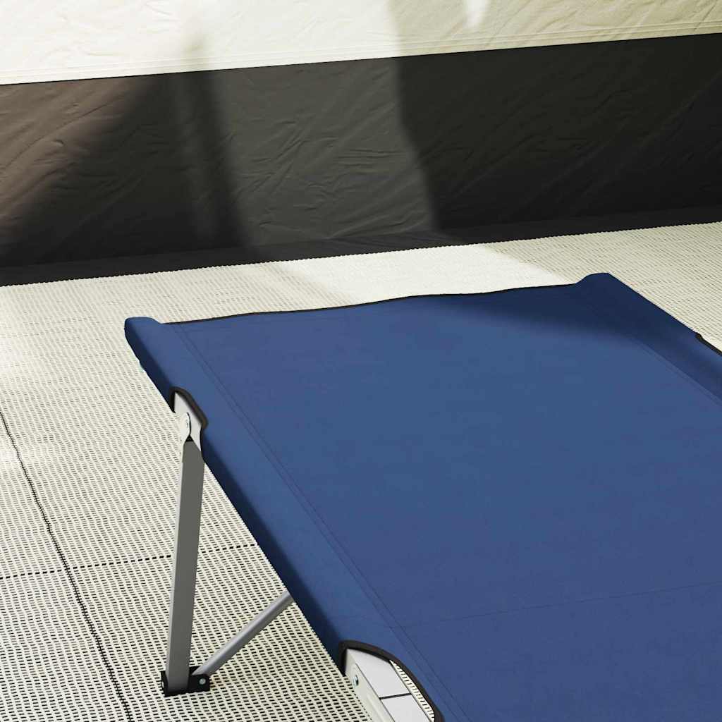 Letto da campeggio pieghevole 2 pz Blu 194 x 62,5 x 42,5 cm