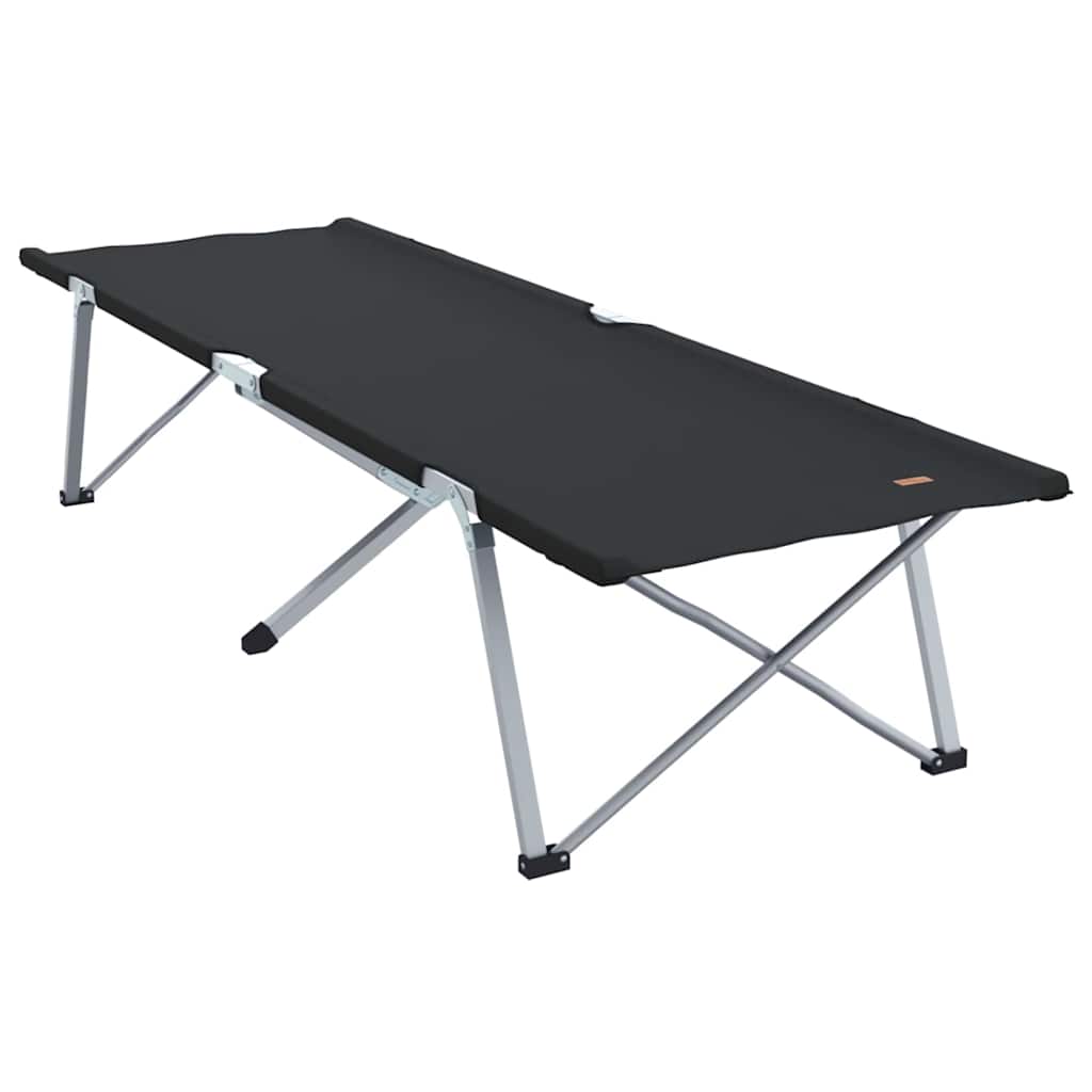 Letto da campeggio pieghevole 2 pz Nero 194 x 62,5 x 42,5 cm