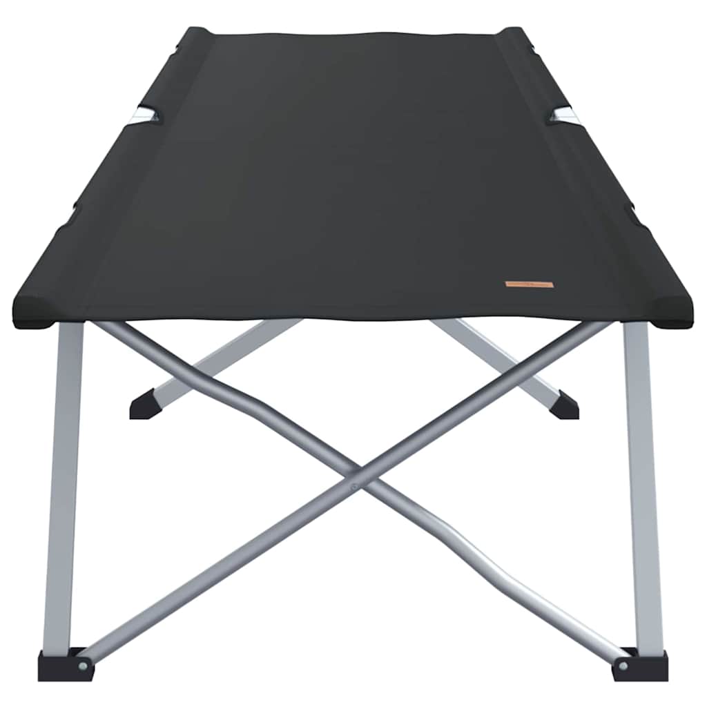 Letto da campeggio pieghevole 2 pz Nero 194 x 62,5 x 42,5 cm