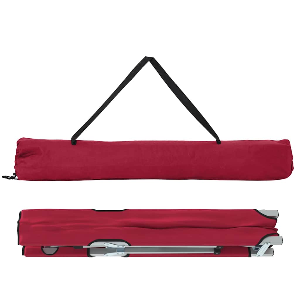 Letto da campeggio pieghevole 2 pz Rosso 194 x 62,5 x 42,5 cm