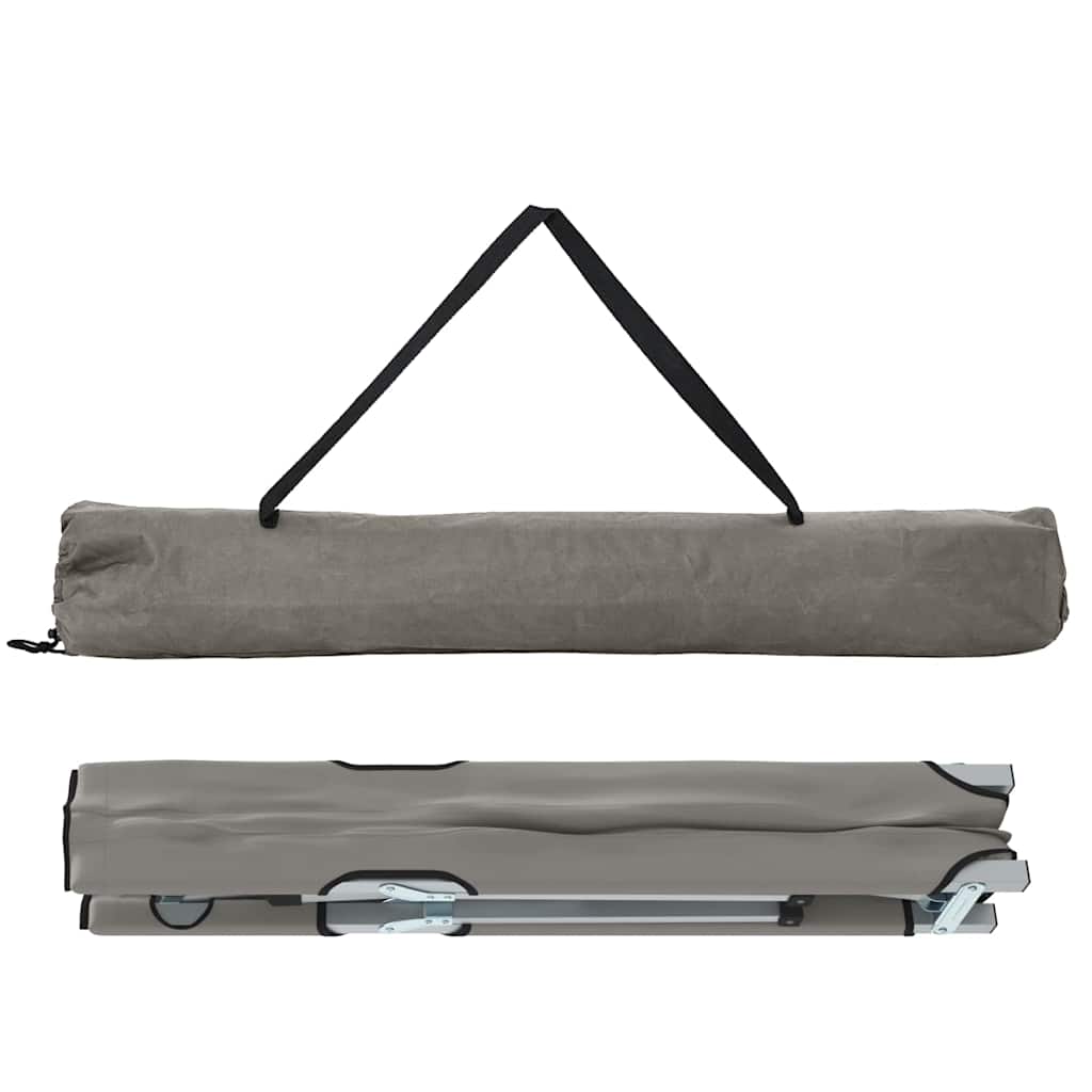 Letto da campeggio pieghevole 2 pz Grigio 194 x 62,5 x 42,5 cm