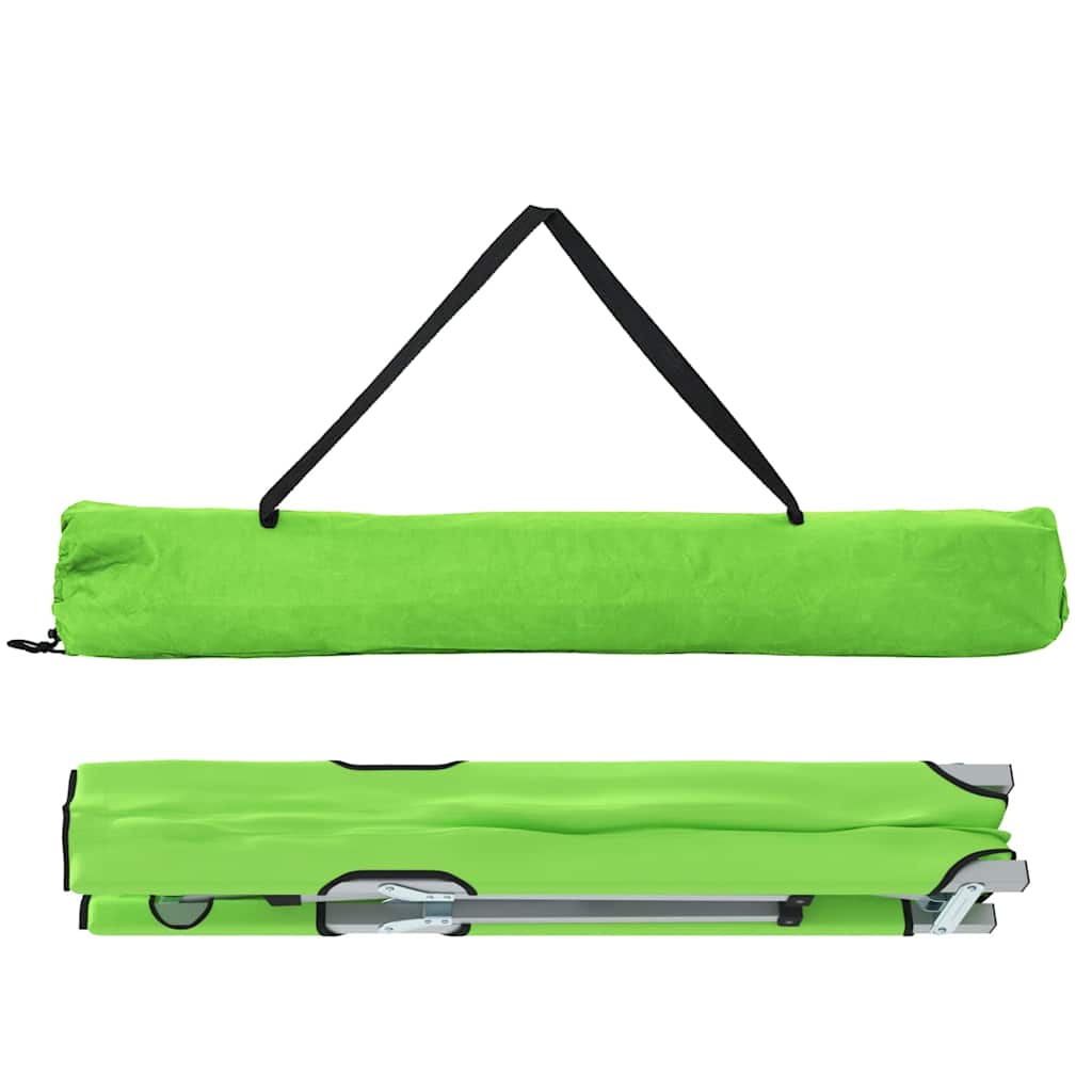 Letto da campeggio pieghevole 2 pz Verde 194 x 62,5 x 42,5 cm