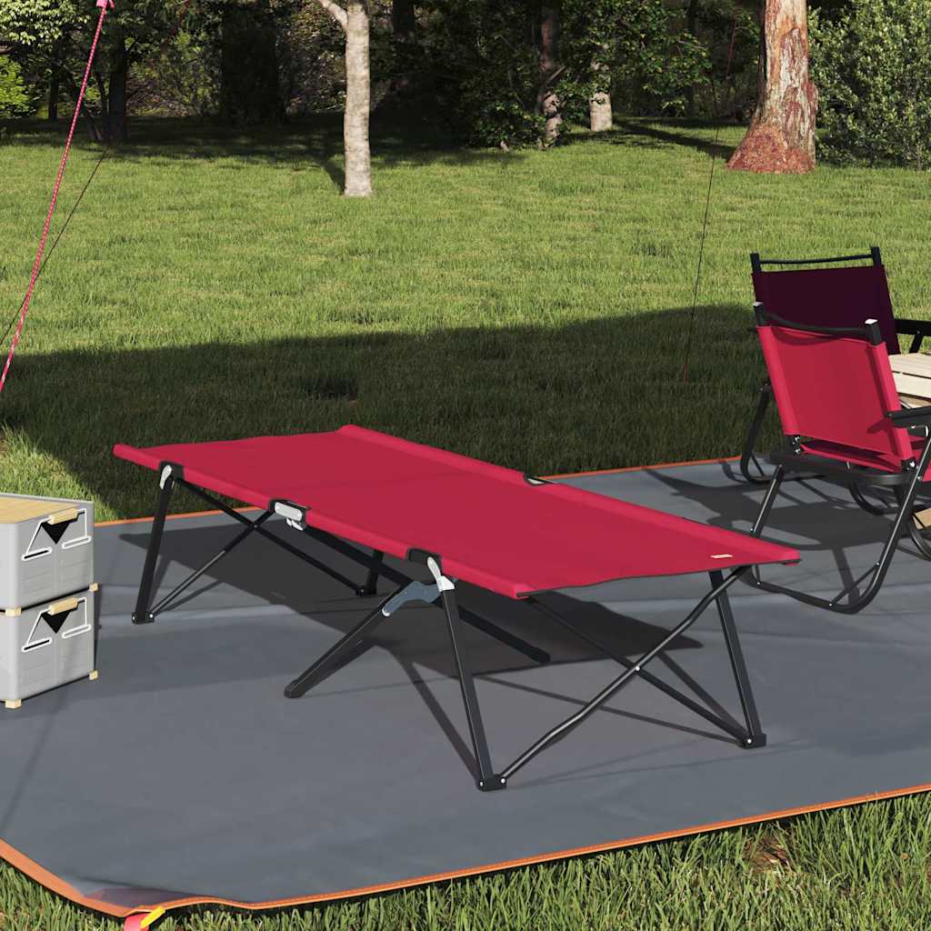 Letto da campeggio pieghevole Rosso 206 x 76 x 74 cm