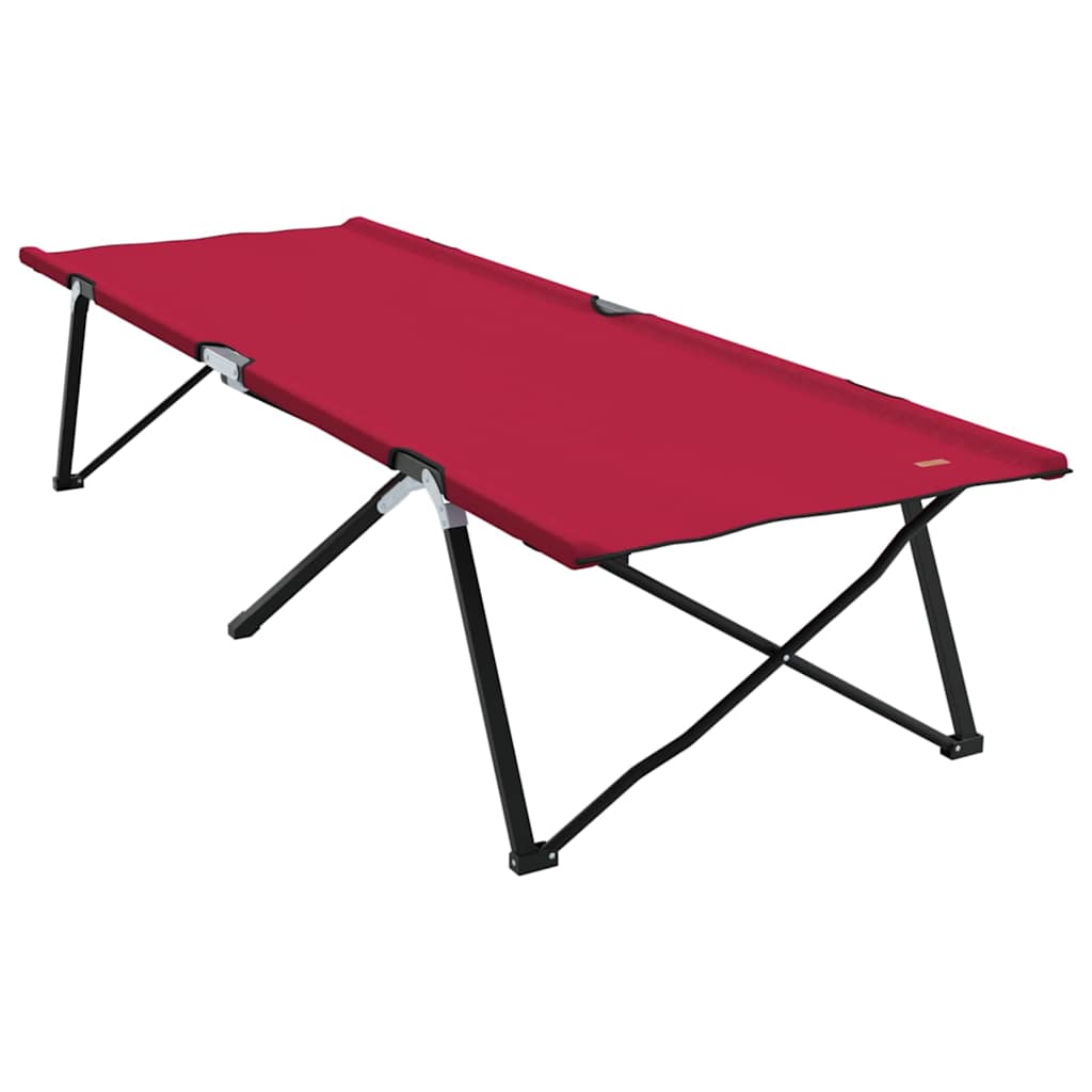 Letto da campeggio pieghevole Rosso 206 x 76 x 74 cm