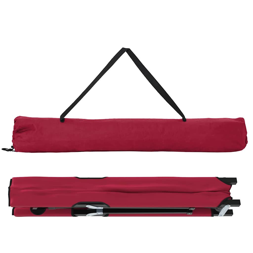 Letto da campeggio pieghevole Rosso 206 x 76 x 74 cm
